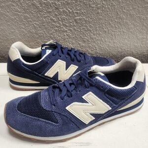 New Balance 996 Navy Blue Suede Sneakers Athletic Trainers Casual, Womens 9.5